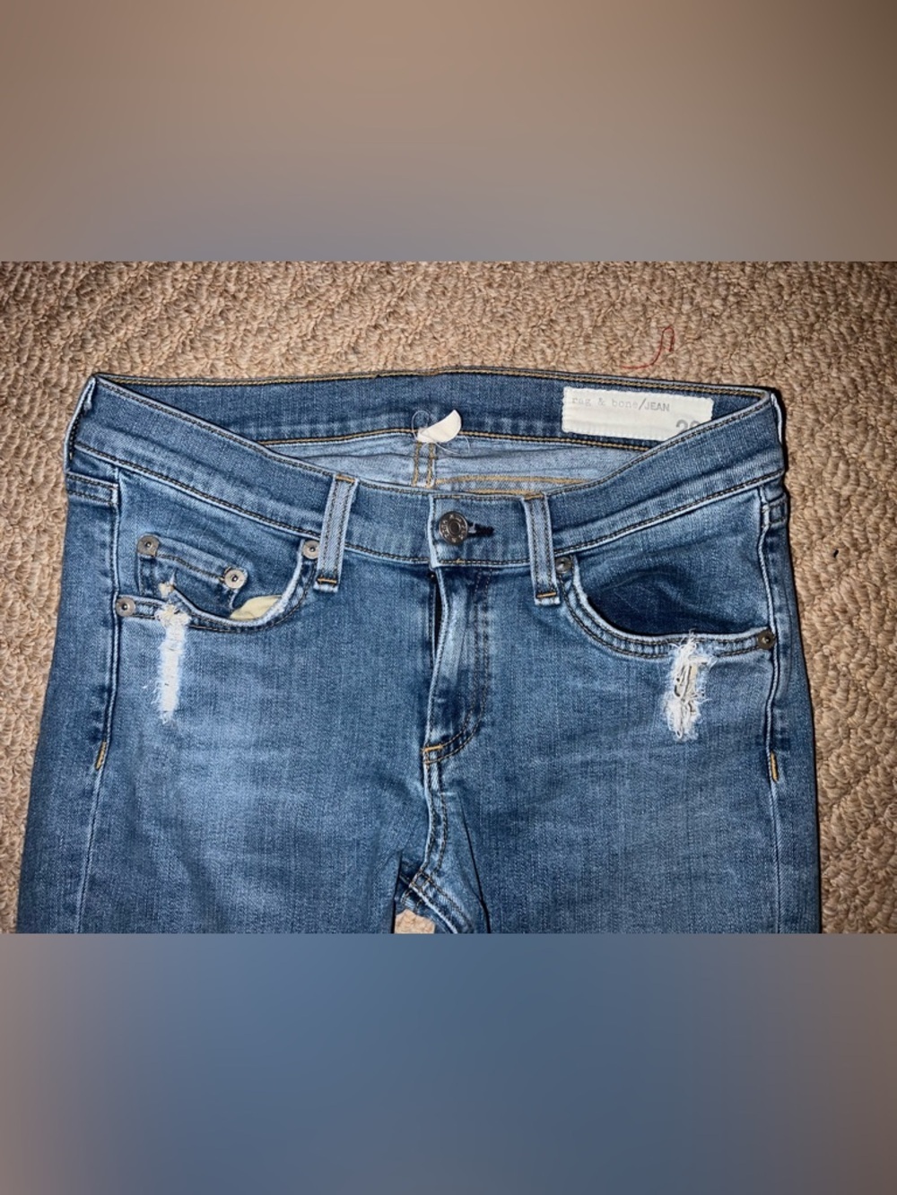 Rag & Bone skinny medium Blue Denim Jeans size 26 - Picture 5 of 11